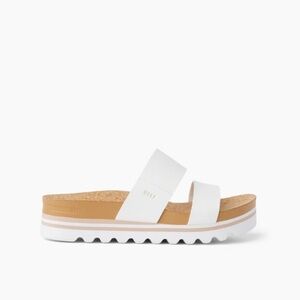 Reef White and Tan Women's Sandals